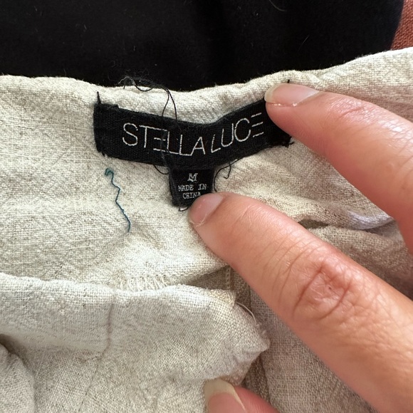 Linen blend high waist capri pants - Picture 2 of 3